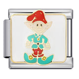 Christmas Series DIY Elastic Bracelet Stainless Steel Welding Drip Oil Italian Module Bracelet New Year's Gift Christmas Series DIY Elastic Bracelet Stainless Steel Welding Drip Oil Italian Module Bracelet New Year's Gift