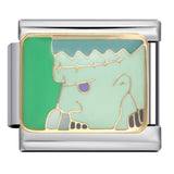 Cross Border Halloween Italian Module Bracelet Gothic Titanium Steel Welding Drip Oil DIY Bracelet Cross Border Halloween Italian Module Bracelet Gothic Titanium Steel Welding Drip Oil DIY Bracelet