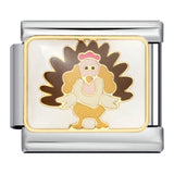 New Thanksgiving Series DIY Bracelet Stainless Steel Italian Module Bracelet Titanium Steel Welded Drip Oil Strap Chain New Thanksgiving Series DIY Bracelet Stainless Steel Italian Module Bracelet Titanium Steel Welded Drip Oil Strap Chain