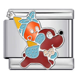 Cartoon Character Italian Module Bracelet Stainless Steel Welding Pattern DIY Elastic Splicing Versatile Bracelet Cartoon Character Italian Module Bracelet Stainless Steel Welding Pattern DIY Elastic Splicing Versatile Bracelet