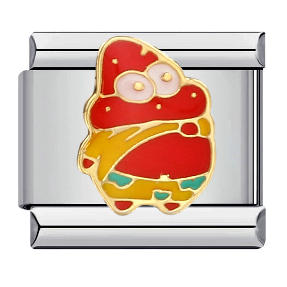 European and American Anime Italian Module Bracelet Stainless Steel Welding Gold Plating Drip Oil Cartoon DIY Elastic Splicing Bracelet European and American Anime Italian Module Bracelet Stainless Steel Welding Gold Plating Drip Oil Cartoon DIY Elastic Splicing Bracelet