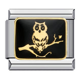 European and American Popular Halloween Module Bracelet with Titanium Steel Welding and Oil Dripping Dark Pattern Italian Modular European and American Popular Halloween Module Bracelet with Titanium Steel Welding and Oil Dripping Dark Pattern Italian Modular