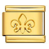 Italian Module Bracelet Titanium Steel All Gold Stamping Pattern DIY Italian Charm Bracelet Italian Module Bracelet Titanium Steel All Gold Stamping Pattern DIY Italian Charm Bracelet