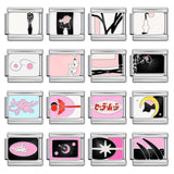 Cross Border Hot Selling Italian Module Bracelet Titanium Steel Drip Oil Welding Pattern DIY Watch Strap Chain Bracelet Wholesale Cross Border Hot Selling Italian Module Bracelet Titanium Steel Drip Oil Welding Pattern DIY Watch Strap Chain Bracelet Wholesale