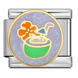 New Italian Module Bracelet Beach Camping Titanium Steel Drip Oil Cartoon Pattern DIY Welding Bracelet Accessories New Italian Module Bracelet Beach Camping Titanium Steel Drip Oil Cartoon Pattern DIY Welding Bracelet Accessories