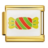 Gold and Silver Bottom Colorful Pattern Italian Module Bracelet Titanium Steel Welding Drip Oil DIY Bracelet Girlfriend Gift for Girls Gold and Silver Bottom Colorful Pattern Italian Module Bracelet Titanium Steel Welding Drip Oil DIY Bracelet Girlfriend Gift for Girls