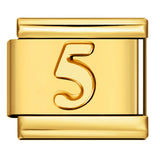 New Titanium Steel Gold Concave Alara Digital DIY Bracelet Italian Module Bracelet Strap Chain Accessories Wholesale New Titanium Steel Gold Concave Alara Digital DIY Bracelet Italian Module Bracelet Strap Chain Accessories Wholesale