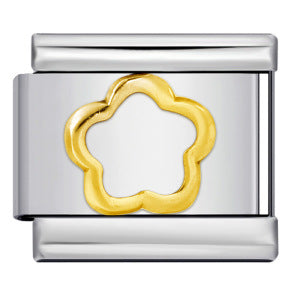 New Petal Stamping Series DIY Italian Module Bracelet Titanium Steel Gold Plated Drip Oil Splicing Strap Chain