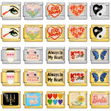 Italian Charm Fashion Stainless Steel Bracelet Gold Silver Welded Drip Oil DIY Modular Jewelry Wholesale Italian Charm Fashion Stainless Steel Bracelet Gold Silver Welded Drip Oil DIY Modular Jewelry Wholesale