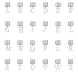 Silver Simplified Letter Italian Module Bracelet Titanium Steel Handmade DIY Hook Elastic Splicing Bracelet Accessories Silver Simplified Letter Italian Module Bracelet Titanium Steel Handmade DIY Hook Elastic Splicing Bracelet Accessories