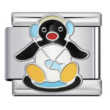 New Cartoon Animation Gold-plated Oil Drop DIY Italian Module Bracelet with Personalized Welding Pattern Stainless Steel Bracelet New Cartoon Animation Gold-plated Oil Drop DIY Italian Module Bracelet with Personalized Welding Pattern Stainless Steel Bracelet