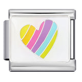 Gold and Silver Bottom Colorful Pattern Italian Module Bracelet Titanium Steel Welding Drip Oil DIY Bracelet Girlfriend Gift for Girls Gold and Silver Bottom Colorful Pattern Italian Module Bracelet Titanium Steel Welding Drip Oil DIY Bracelet Girlfriend Gift for Girls