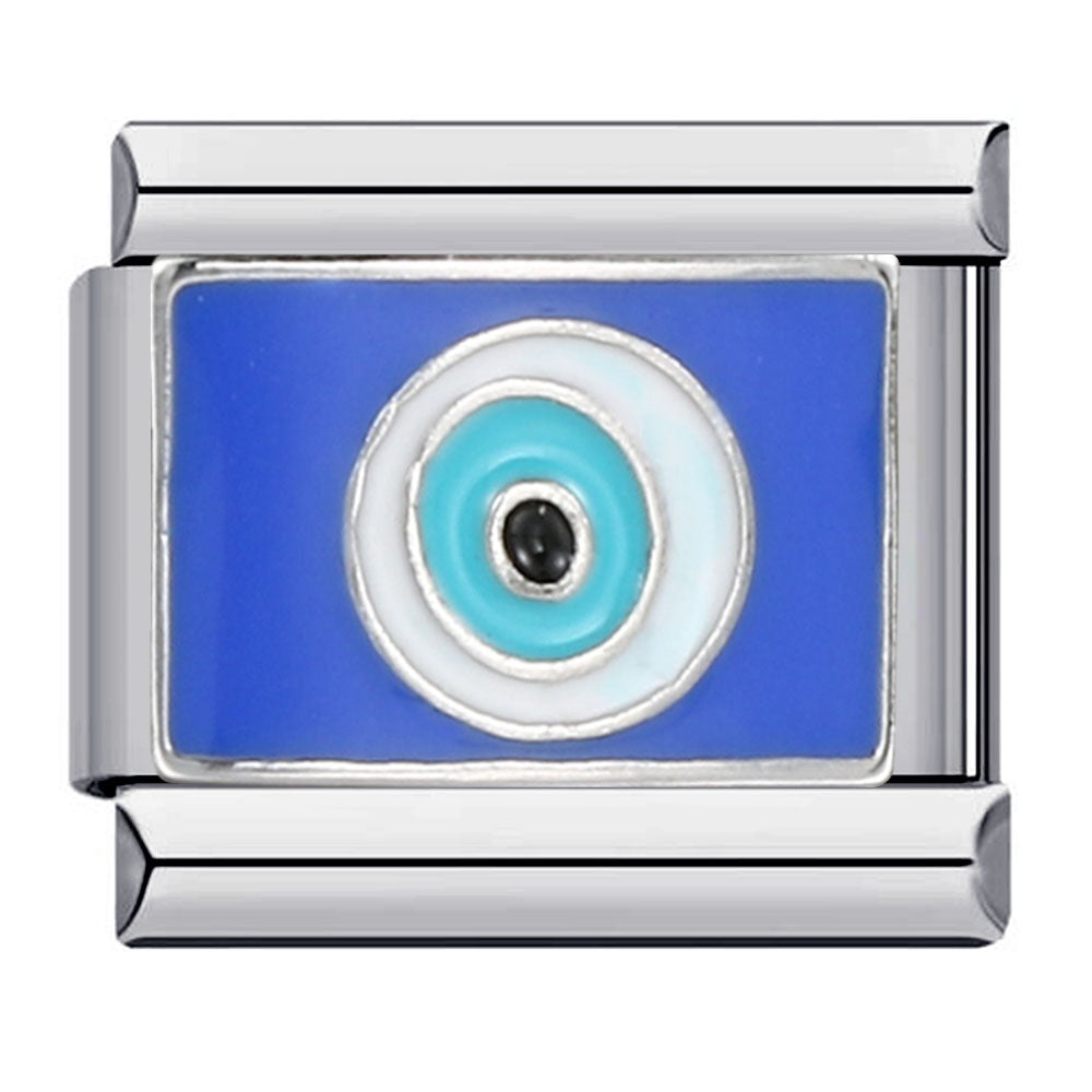 Cross Border New Devil's Eye Italian Module Bracelet Titanium Steel Welding Drip Oil Cartoon DIY Elastic Bracelet Cross Border New Devil's Eye Italian Module Bracelet Titanium Steel Welding Drip Oil Cartoon DIY Elastic Bracelet