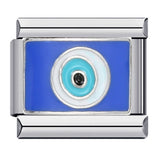 Cross Border New Devil's Eye Italian Module Bracelet Titanium Steel Welding Drip Oil Cartoon DIY Elastic Bracelet Cross Border New Devil's Eye Italian Module Bracelet Titanium Steel Welding Drip Oil Cartoon DIY Elastic Bracelet