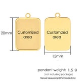 Cross Border Hot Selling Square Pendant Double-sided Laser Engraving Picture Making Engraving DIY Italian Module Bracelet Cross Border Hot Selling Square Pendant Double-sided Laser Engraving Picture Making Engraving DIY Italian Module Bracelet