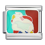 Fresh Illustration Series Italian Module Bracelet Titanium Steel Gold Plated Drip Oil DIY Welding Pattern Strap Chain Fresh Illustration Series Italian Module Bracelet Titanium Steel Gold Plated Drip Oil DIY Welding Pattern Strap Chain