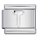 Italian Stainless Steel Silver Raised 26 Letter DIY Module Bracelet with Free Splicing Elastic Watch Strap Italian Stainless Steel Silver Raised 26 Letter DIY Module Bracelet with Free Splicing Elastic Watch Strap