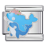 Cross Border Cartoon Animal Series Titanium Steel Welding Drip Oil DIY Bracelet Italian Module Bracelet Accessories Wholesale Cross Border Cartoon Animal Series Titanium Steel Welding Drip Oil DIY Bracelet Italian Module Bracelet Accessories Wholesale