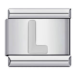 New Titanium Steel Silver Concave Surface 26 English Letters Italian Module Bracelet DIY Strap Chain Accessories Wholesale New Titanium Steel Silver Concave Surface 26 English Letters Italian Module Bracelet DIY Strap Chain Accessories Wholesale