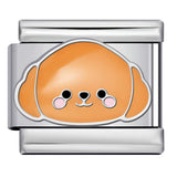 Cute Cartoon Dog Cute Pet Series Titanium Steel Welding Drip Oil DIY Italian Module Bracelet Accessories Cute Cartoon Dog Cute Pet Series Titanium Steel Welding Drip Oil DIY Italian Module Bracelet Accessories