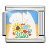 Cross Border Cartoon Animal Series Titanium Steel Welding Drip Oil DIY Bracelet Italian Module Bracelet Accessories Wholesale Cross Border Cartoon Animal Series Titanium Steel Welding Drip Oil DIY Bracelet Italian Module Bracelet Accessories Wholesale