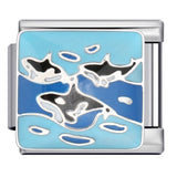 Blue Ocean Element Italian Module Bracelet - Stainless Steel Welded Pattern DIY Stretchable Fashion Bracelet Blue Ocean Element Italian Module Bracelet - Stainless Steel Welded Pattern DIY Stretchable Fashion Bracelet