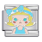 Cartoon Character Italian Module Bracelet Stainless Steel Welding Pattern DIY Elastic Splicing Versatile Bracelet Cartoon Character Italian Module Bracelet Stainless Steel Welding Pattern DIY Elastic Splicing Versatile Bracelet