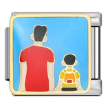 Family Elements DIY Elastic Bracelet Stainless Steel Welding Drip Oil Italian Module Bracelet Accessories Wholesale Family Elements DIY Elastic Bracelet Stainless Steel Welding Drip Oil Italian Module Bracelet Accessories Wholesale