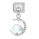 Silver Bottom Cute Pendant Italian Module Bracelet Hook DIY Titanium Steel Micro Inlaid Zircon Elastic Splicing Strap Chain Silver Bottom Cute Pendant Italian Module Bracelet Hook DIY Titanium Steel Micro Inlaid Zircon Elastic Splicing Strap Chain