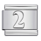 New titanium steel concave convex Arabic numerals DIY Italian module bracelet Italian Module New titanium steel concave convex Arabic numerals DIY Italian module bracelet Italian Module