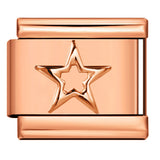 Rose Gold Titanium Steel Stamping Pattern DIY Italian Module Bracelet Italian Charm Bracelet Rose Gold Titanium Steel Stamping Pattern DIY Italian Module Bracelet Italian Charm Bracelet