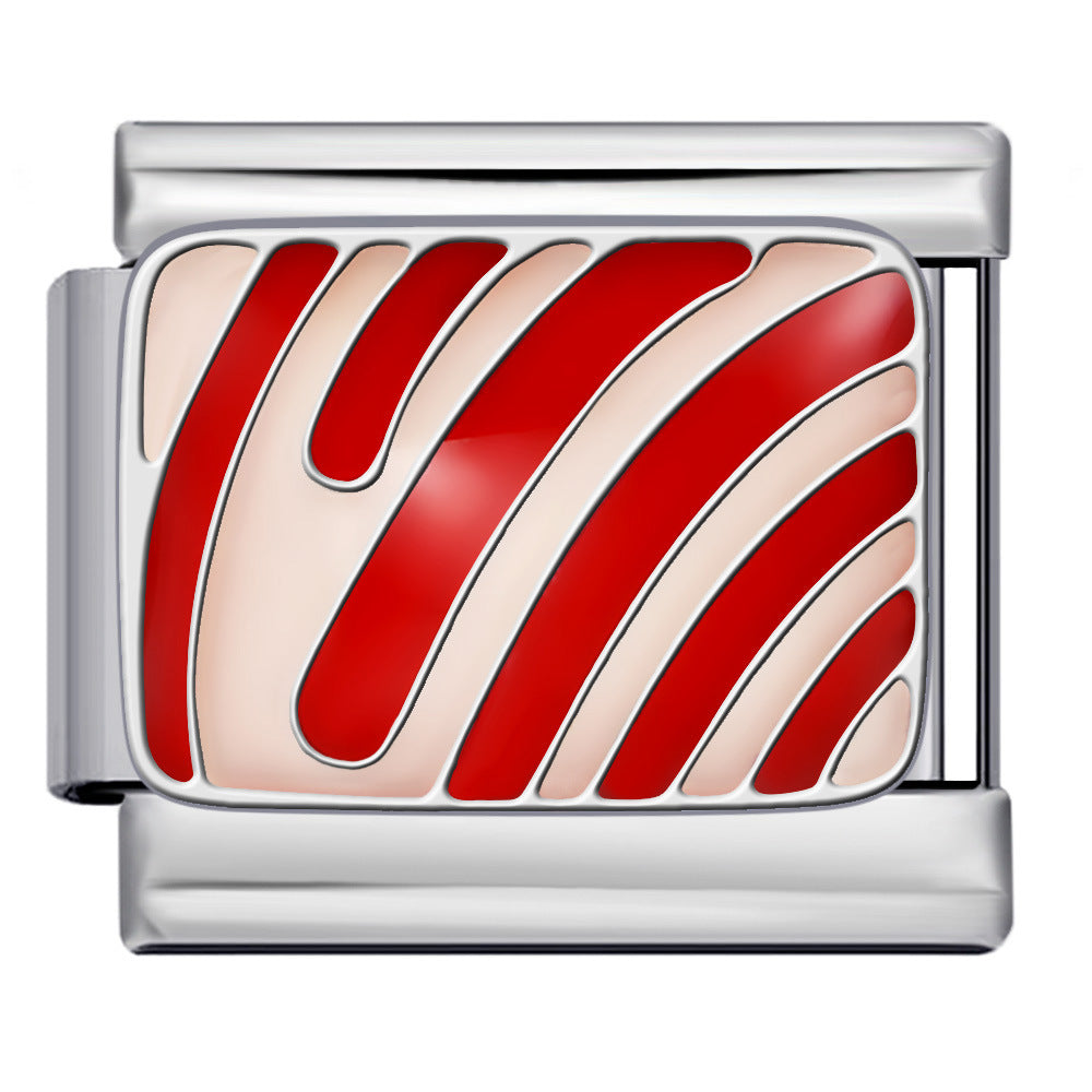 New Stainless Steel Welding Drip Oil DIY Bracelet Italian Module Bracelet Colorful Pattern Personalized Splicing Bracelet New Stainless Steel Welding Drip Oil DIY Bracelet Italian Module Bracelet Colorful Pattern Personalized Splicing Bracelet