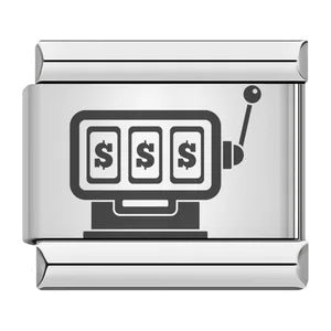 Laser Carving Chess and Card Game Italian Module Bracelet Stainless Steel DIY Splicing Elastic Bracelet Laser Carving Chess and Card Game Italian Module Bracelet Stainless Steel DIY Splicing Elastic Bracelet