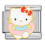 New Cute Cartoon Pattern Italian Module Bracelet Titanium Steel Gold Plated Welding DIY Strap Chain Bracelet New Cute Cartoon Pattern Italian Module Bracelet Titanium Steel Gold Plated Welding DIY Strap Chain Bracelet