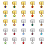 Colorful Birthstone Gold and Silver Base Circular Pendant, Italian Module Bracelet, Titanium Steel Hook, Fashionable and Versatile Bracelet Colorful Birthstone Gold and Silver Base Circular Pendant, Italian Module Bracelet, Titanium Steel Hook, Fashionable and Versatile Bracelet