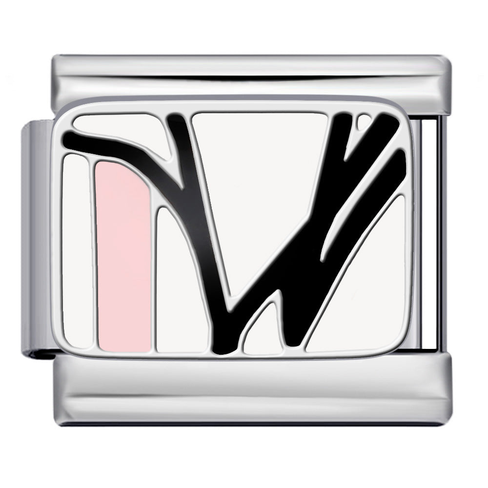 Cross Border Hot Selling Italian Module Bracelet Titanium Steel Drip Oil Welding Pattern DIY Watch Strap Chain Bracelet Wholesale Cross Border Hot Selling Italian Module Bracelet Titanium Steel Drip Oil Welding Pattern DIY Watch Strap Chain Bracelet Wholesale