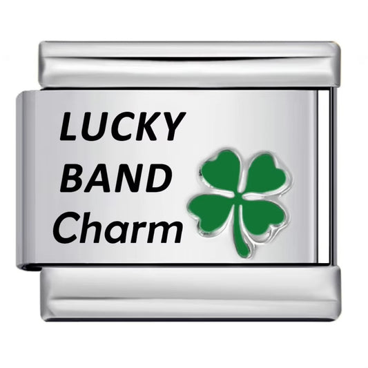 Lucky Clover Laser Carving Italian Module Bracelet Stainless Steel DIY Fashion Bracelet Strap Chain