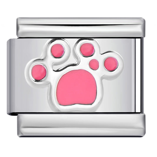 New Titanium Steel Color Dripping Oil Cat Claw Series Italian Module Bracelet DIY Elastic Splicing Bracelet