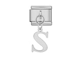 Silver Simplified Letter Italian Module Bracelet Titanium Steel Handmade DIY Hook Elastic Splicing Bracelet Accessories Silver Simplified Letter Italian Module Bracelet Titanium Steel Handmade DIY Hook Elastic Splicing Bracelet Accessories