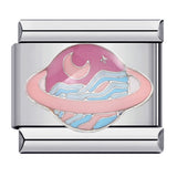 Space Planet Italy Module Bracelet Stainless Steel Welding Drip Oil Pattern DIY Elastic Personalized Bracelet Space Planet Italy Module Bracelet Stainless Steel Welding Drip Oil Pattern DIY Elastic Personalized Bracelet