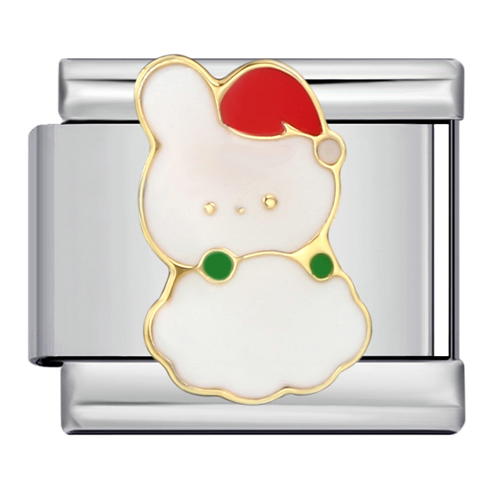 New Christmas Elements Italian Module Bracelet Personalized Welding Drip Oil Titanium Steel Bracelet DIY Strap Chain New Christmas Elements Italian Module Bracelet Personalized Welding Drip Oil Titanium Steel Bracelet DIY Strap Chain