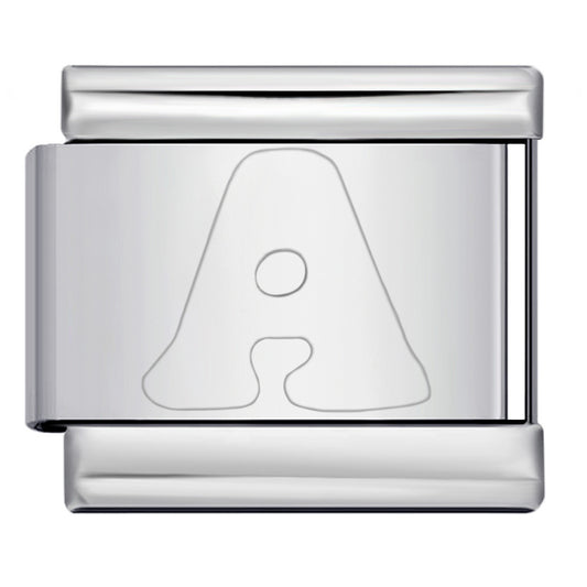 New Non Dripping Oil Series Bracelet Titanium Steel Concave 26 English Letter DIY Italian Module Bracelet Accessories