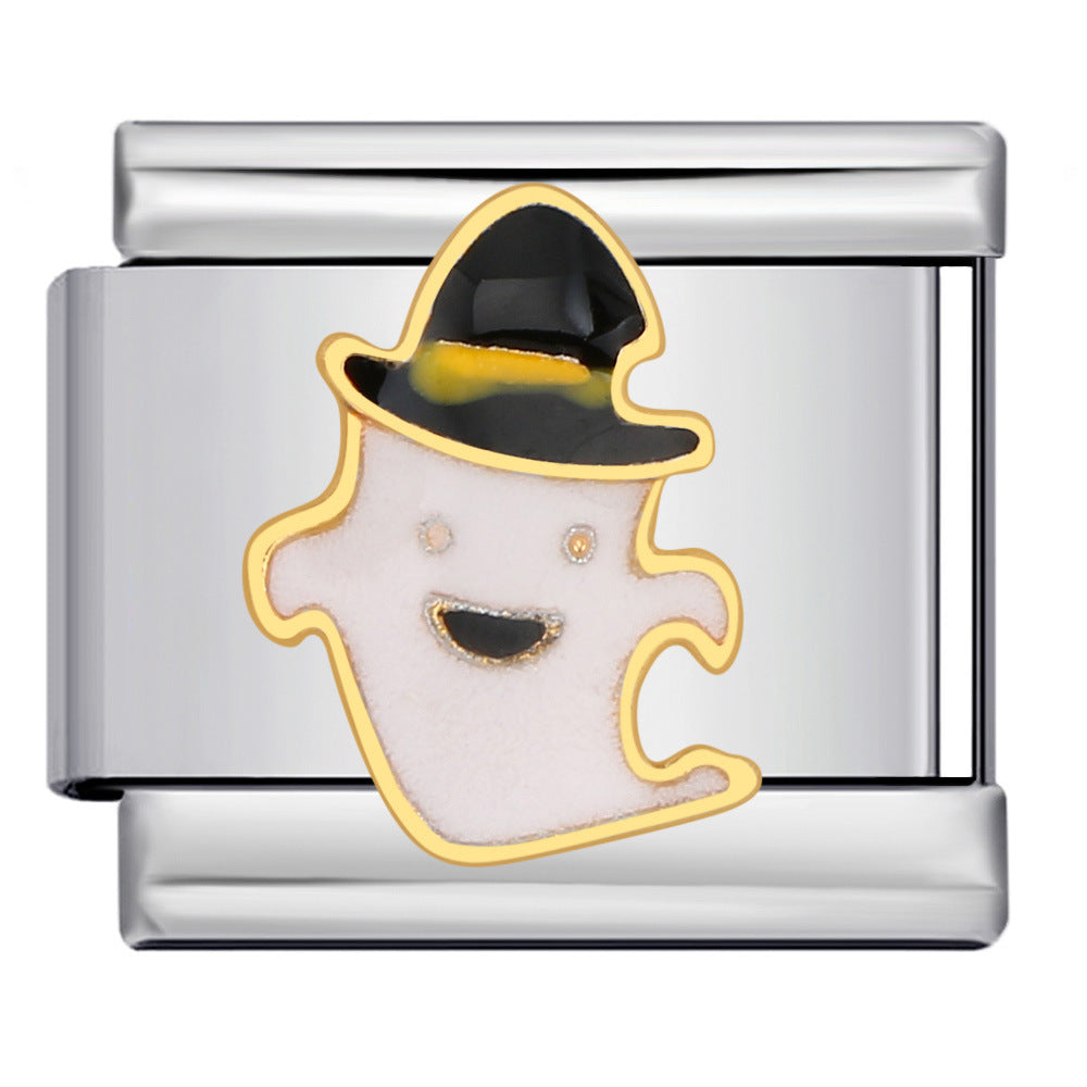 Halloween Element Fashion Module Bracelet Titanium Steel Hook Drip Oil DIY Pendant Italian Jewelry Accessories Halloween Element Fashion Module Bracelet Titanium Steel Hook Drip Oil DIY Pendant Italian Jewelry Accessories