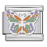 New Butterfly Series DIY Italian Module Bracelet Titanium Steel Welded Drip Oil Strap Chain Fashion Splicing Bracelet New Butterfly Series DIY Italian Module Bracelet Titanium Steel Welded Drip Oil Strap Chain Fashion Splicing Bracelet