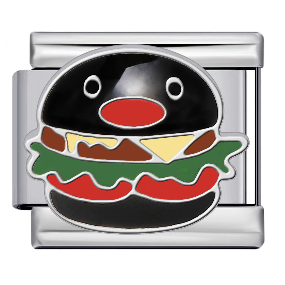 New Cartoon Animation Gold-plated Oil Drop DIY Italian Module Bracelet with Personalized Welding Pattern Stainless Steel Bracelet New Cartoon Animation Gold-plated Oil Drop DIY Italian Module Bracelet with Personalized Welding Pattern Stainless Steel Bracelet