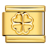 Italian Module Bracelet Titanium Steel All Gold Stamping Pattern DIY Italian Charm Bracelet Italian Module Bracelet Titanium Steel All Gold Stamping Pattern DIY Italian Charm Bracelet