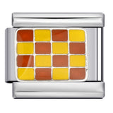 Fashion Color Checkerboard Series Italian Module Bracelet Titanium Steel Welding Drip Oil DIY Free Splicing Bracelet Fashion Color Checkerboard Series Italian Module Bracelet Titanium Steel Welding Drip Oil DIY Free Splicing Bracelet