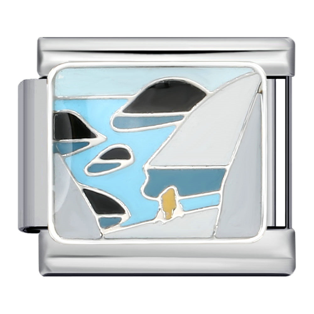 Fresh Illustration Series Italian Module Bracelet Titanium Steel Gold Plated Drip Oil DIY Welding Pattern Strap Chain Fresh Illustration Series Italian Module Bracelet Titanium Steel Gold Plated Drip Oil DIY Welding Pattern Strap Chain