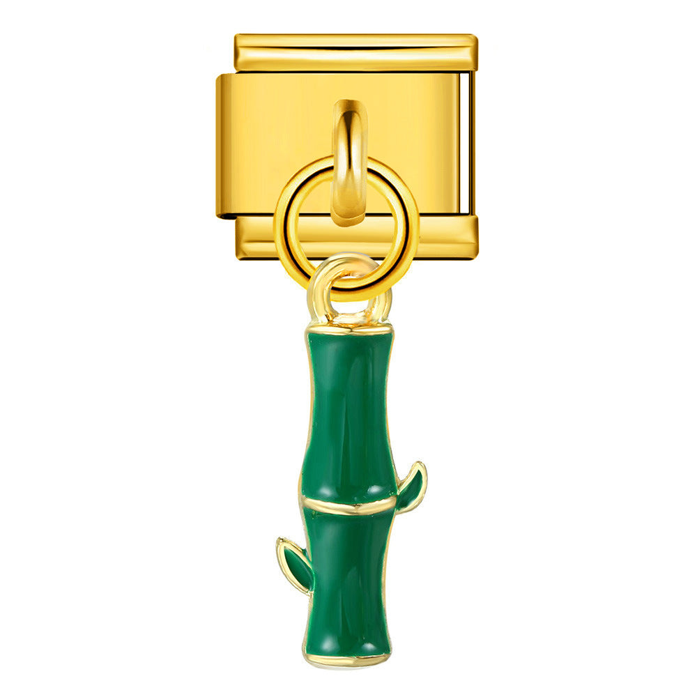 Italian Charm Module Bracelet Single Hook Pendant Series Stainless Steel Elastic Splicing Strap Chain Italian Charm Module Bracelet Single Hook Pendant Series Stainless Steel Elastic Splicing Strap Chain