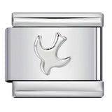 Titanium Steel Convex Silver Stamped DIY Italian Charm Bracelet with Unique Patterns Titanium Steel Convex Silver Stamped DIY Italian Charm Bracelet with Unique Patterns